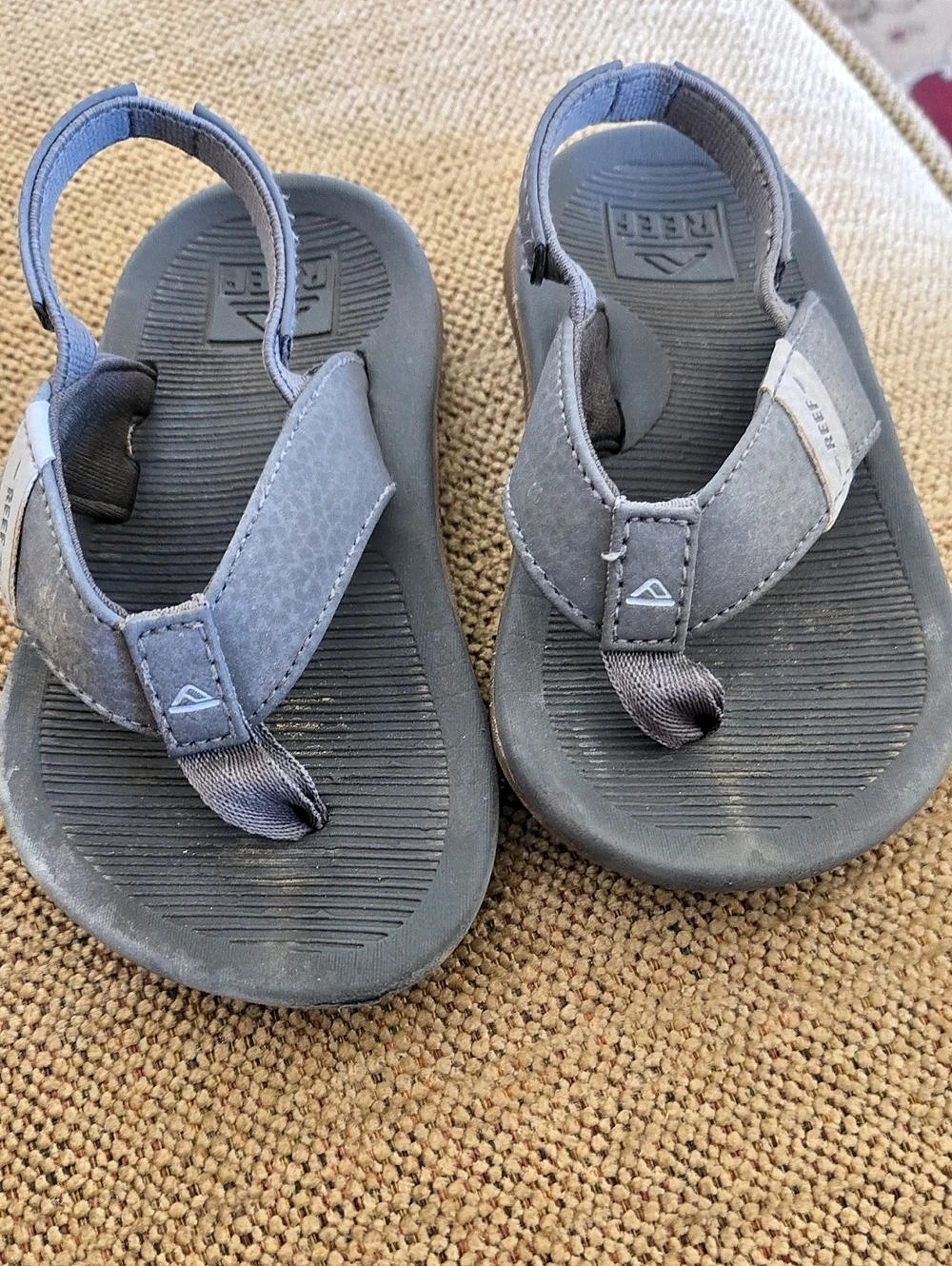 Reef Little Ahi Convertible Sandals Gray